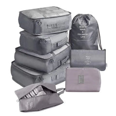 Large Capacity Travel Organizers (8 Piece Set)