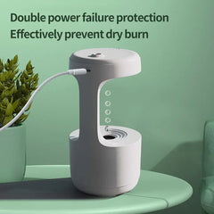 Anti Gravity Water Drop Humidifier (Clock Time Display)