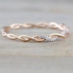 Rose Gold Diamond Band