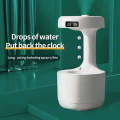 Anti Gravity Water Drop Humidifier (Clock Time Display)