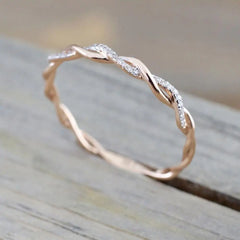 Rose Gold Diamond Band