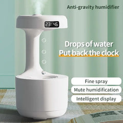 Anti Gravity Water Drop Humidifier (Clock Time Display)