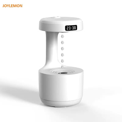 Anti Gravity Water Drop Humidifier (Clock Time Display)